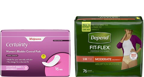 Moderate incontinence protection products