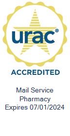 URAC Accredited Mail Service Pharmacy. Expires 07/01/2021.
