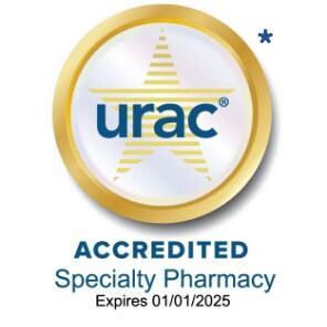 URAC Accredited Specialty Pharmacy. Expires 01/01/2025.*