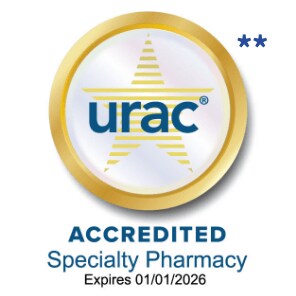 URAC Accredited Specialty Pharmacy. Expires 01/01/2026.**