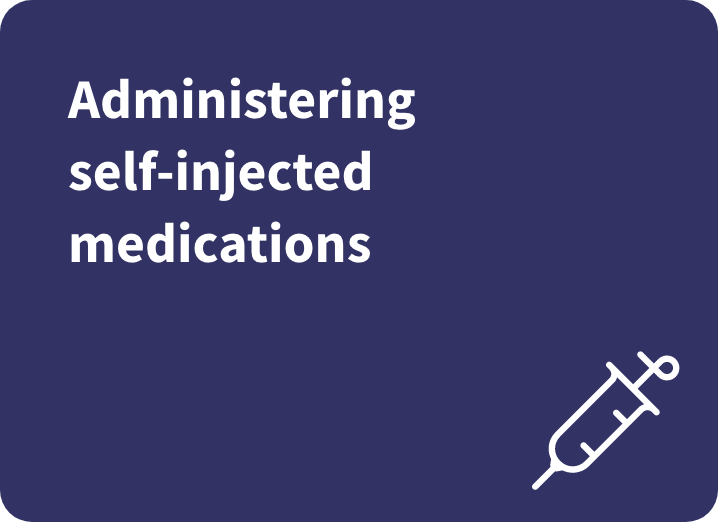 Administering self-injected medications.